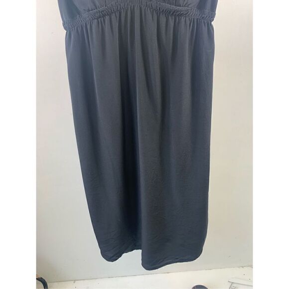 White House Black Market Silk Sleeveless Black Dress Size 0 - Picture 5 of 9